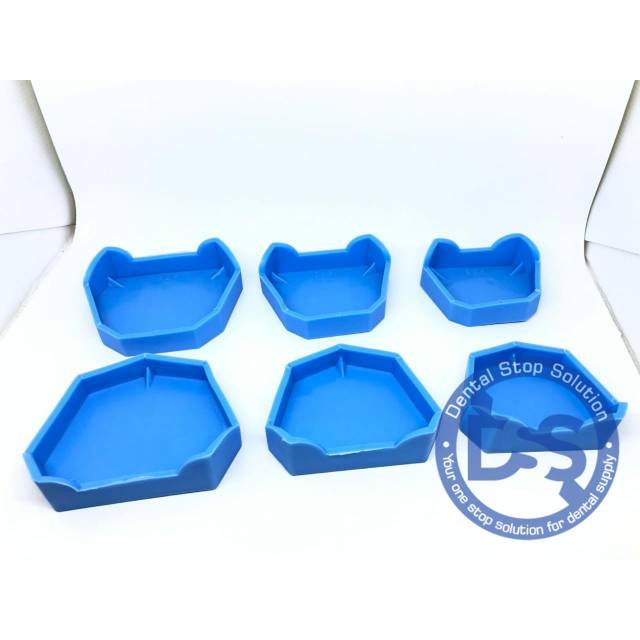 DSS// Rubber base dental model gigi 6 pcs/ set, ukuran S, ukuran M