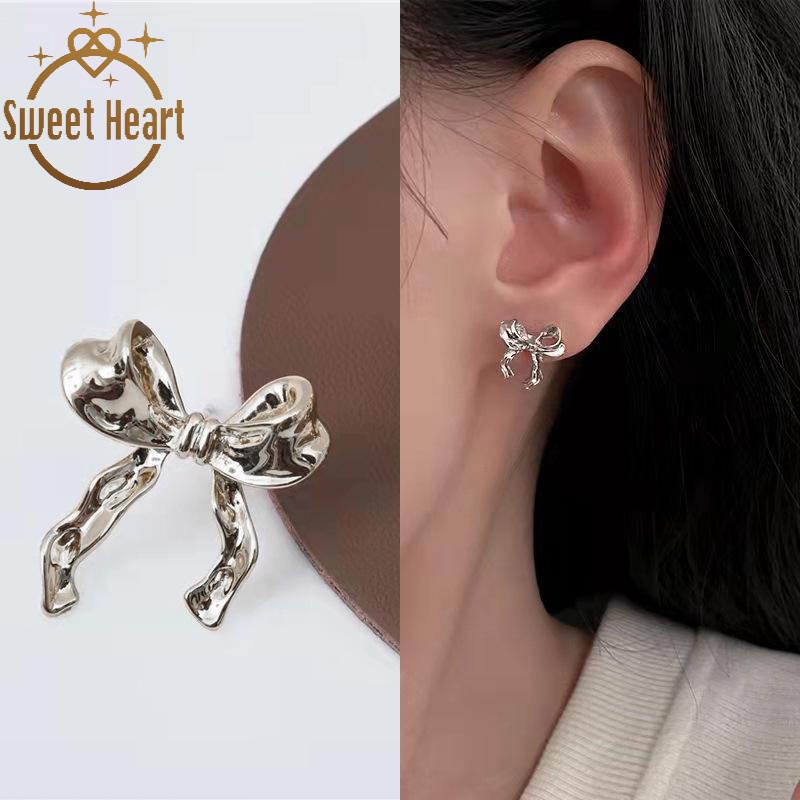 Anting Desain Pita Bahan Metal Untuk Wanita