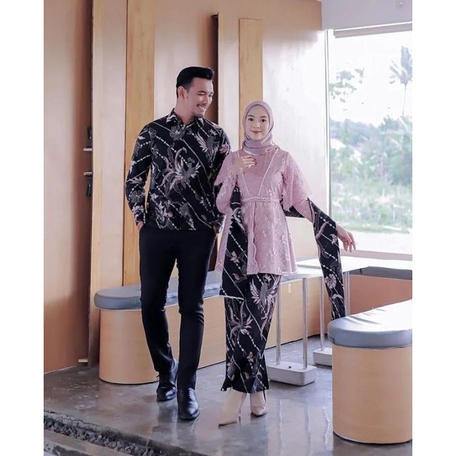 Kebaya batik couple ANESYA Dusty (GRATIS HIJAB) | KEBAYA MODERN Kebaya wisuda