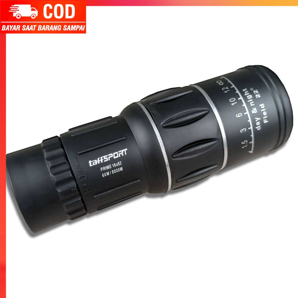 (100% BARANG ORI) TaffSPORT Prime Teropong Monokular Focus Zoom Lens Telescope 16x52