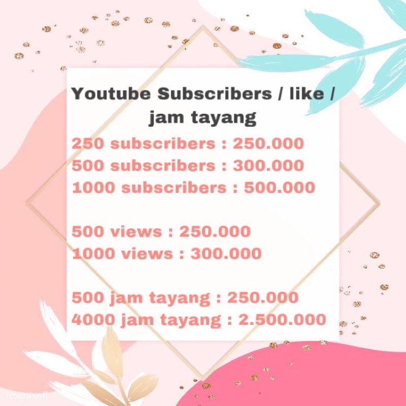 YOUTUBE SUBSCRIB/LIKE/JAM TAYANG