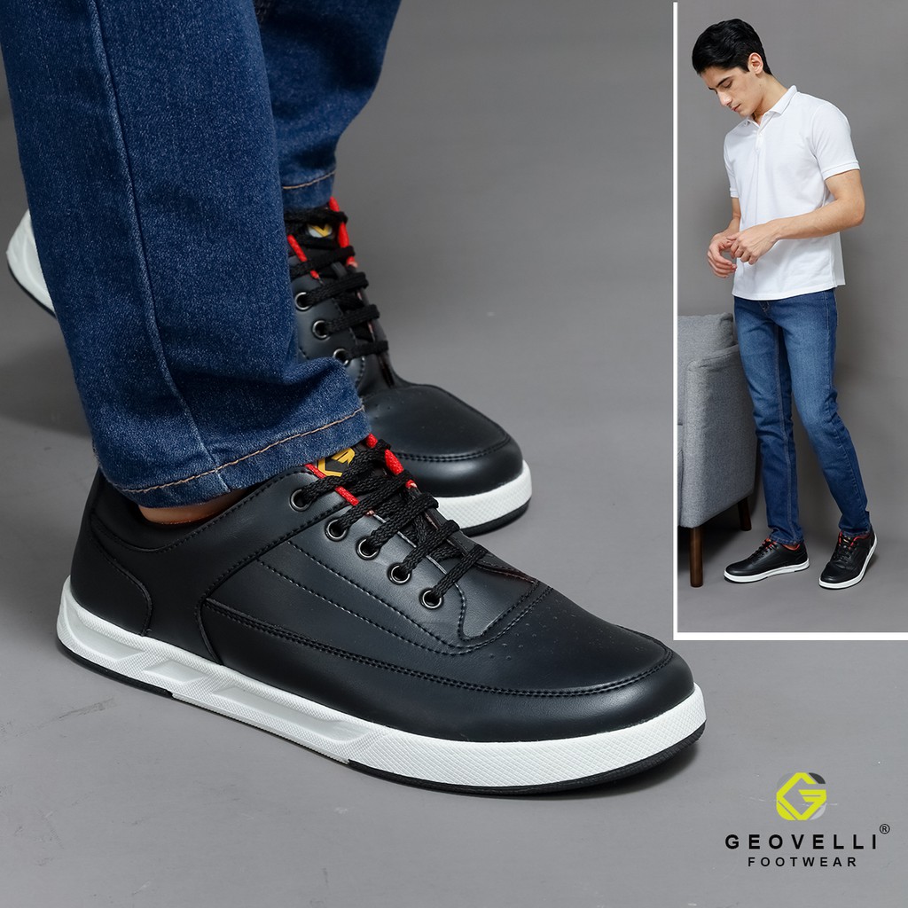 GEOVELLI Sneakers Sepatu Pria Sepatu Kasual Laki laki Lokal Sepatu Brand Geovelli Cowok Trendy 2023