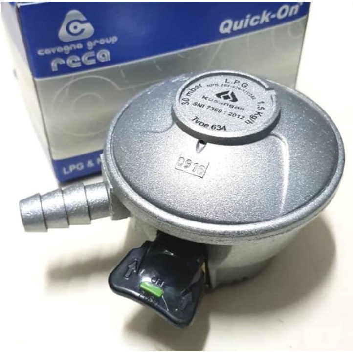 Regulator Gas / Kepala Gas Lpg Kosangas Quick On / Reca / Racca dari Italy / Denmark / Eropa