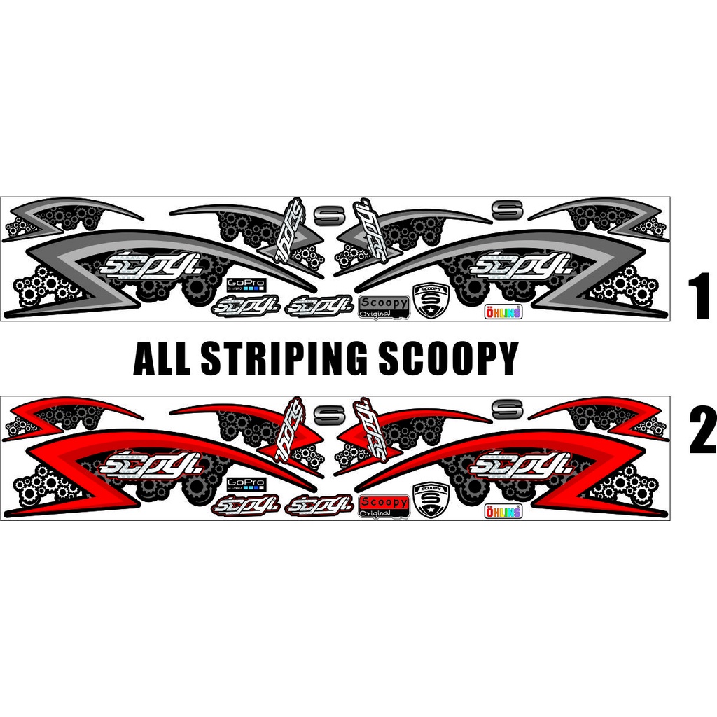 STRIPING MATIC BUAT MOTOR ALL SCOOPY FI NEW MOTIF SIMPLE SCOOPY FI STRIPING
