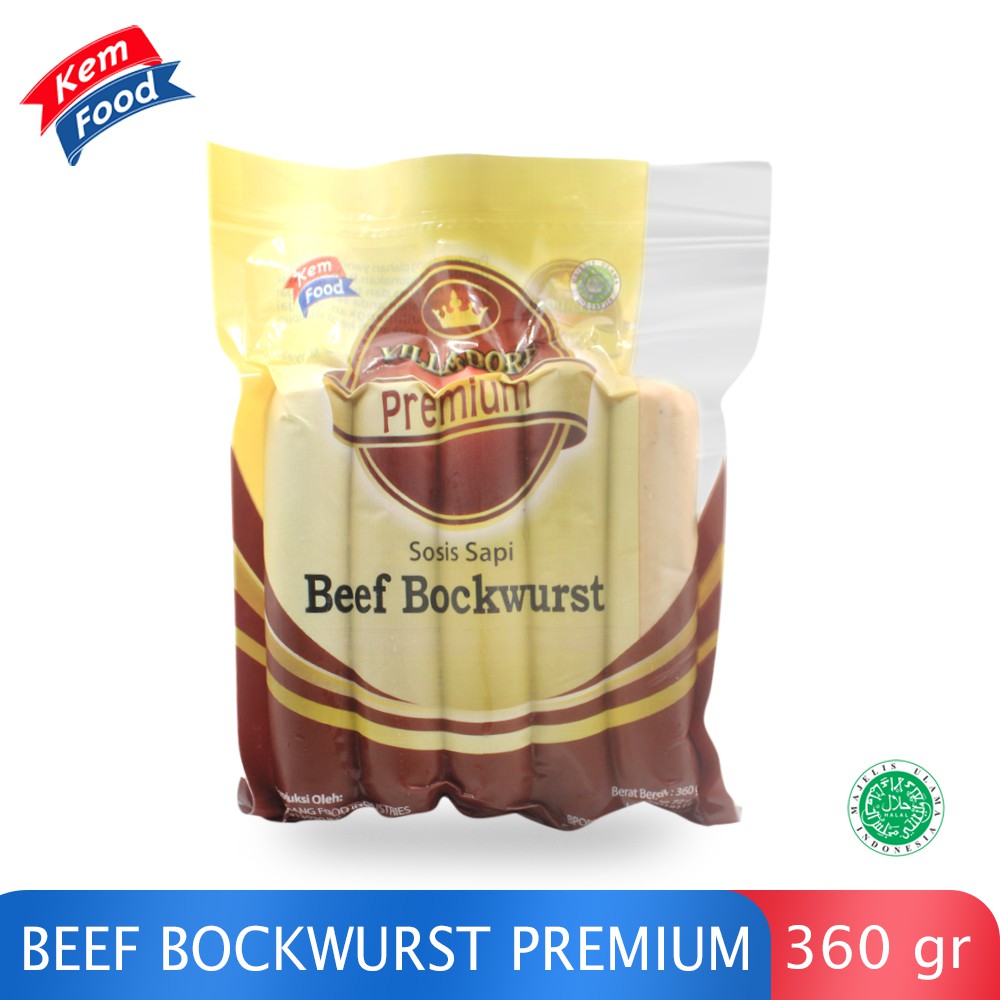 

Villadorp Beef Sausage - Sosis Sapi Bockwurst 360gr