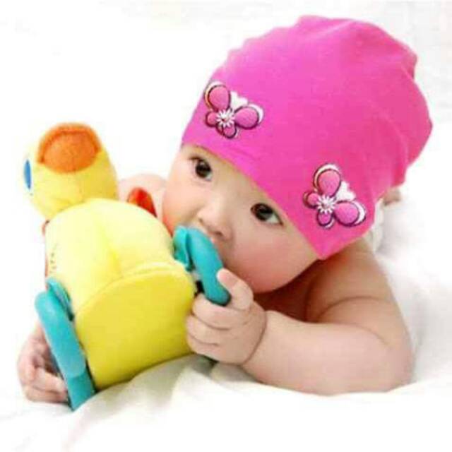 Topi Baby Butterfly Pinky Kupluk