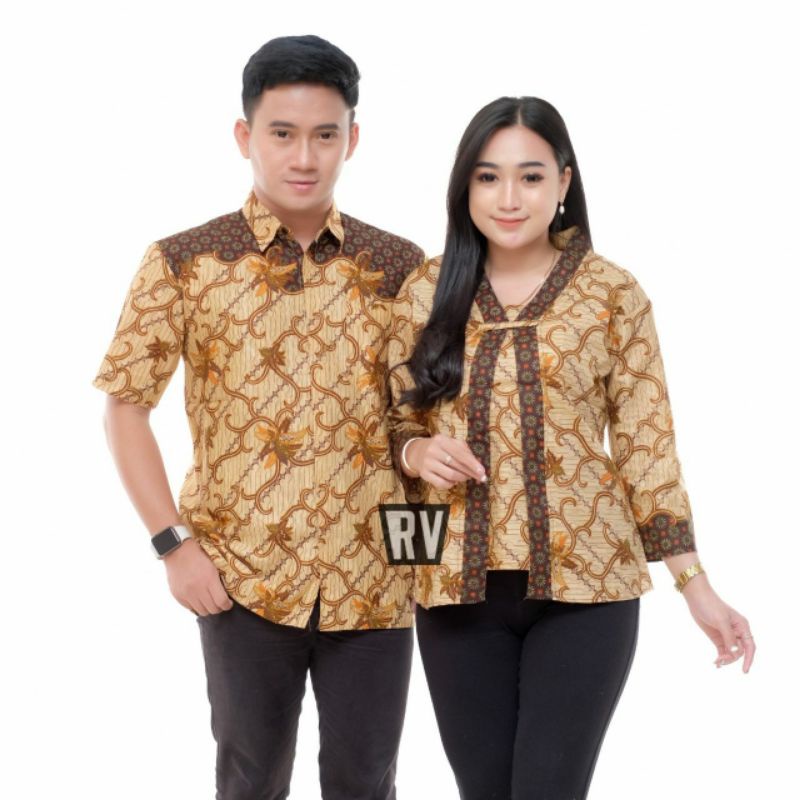 BAJU BATIK PRIA KEMEJA RAJAWALI - COUPLE BATIK - SARIMBIT BATIK - SERAGAM BATIK