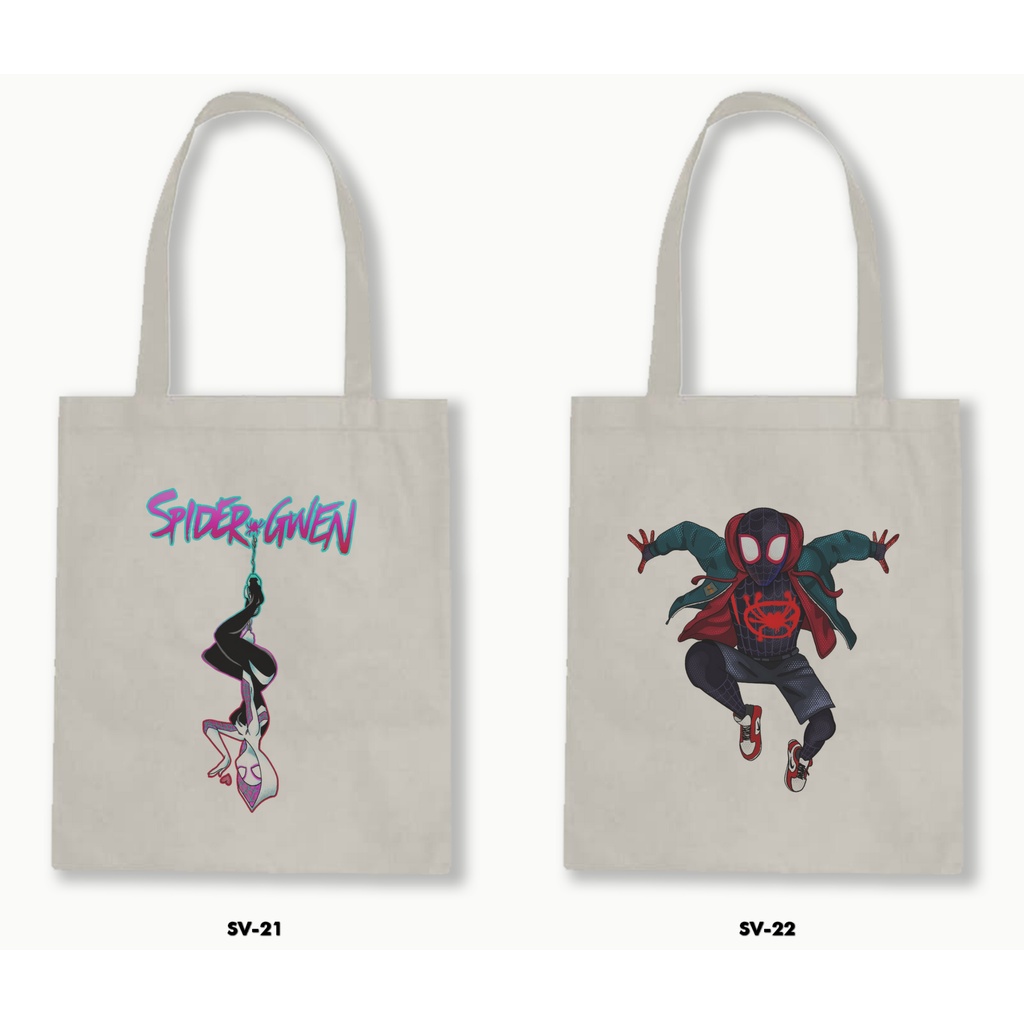 TOTE BAG BLACU - Spider Man Into the Spider Verse 02