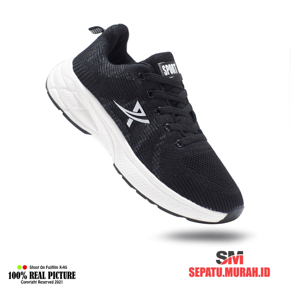 Sepatu Sneakers Import laki laki bertali ori cowok dewasa olahraga casual model running lari kets te