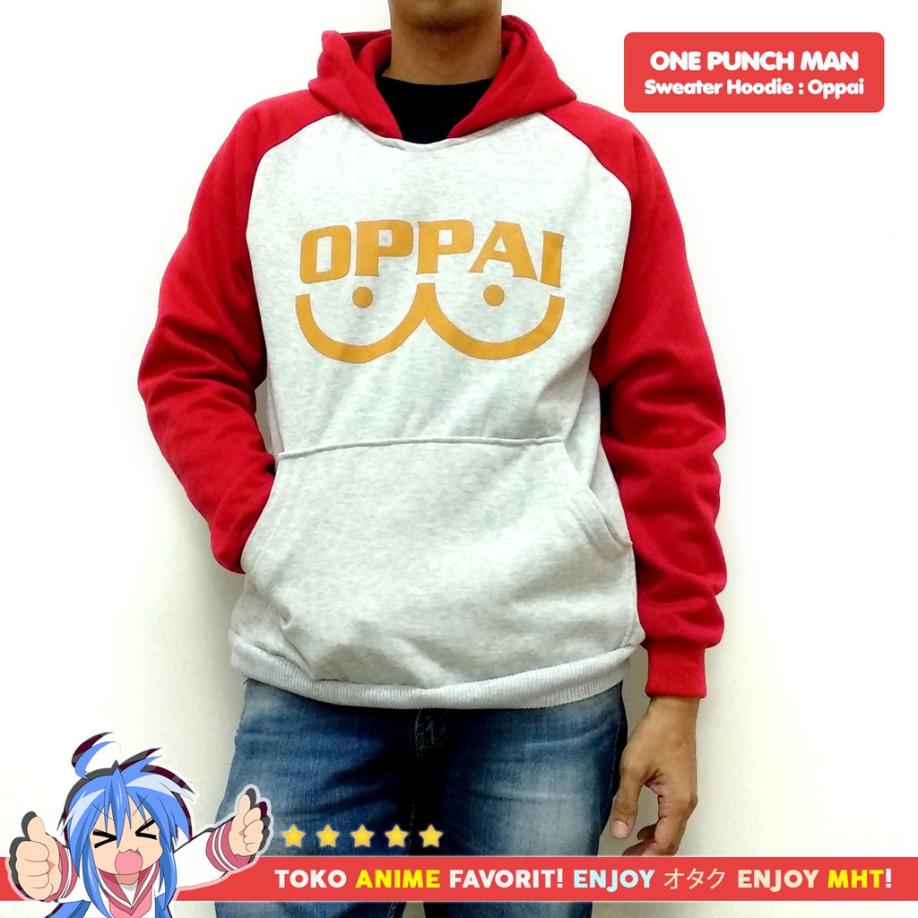 Jaket One Punch Man Saitama Oppai Merah