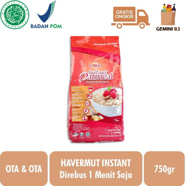 

Ota & Ota Instant Oatmeal / Havermut / Havermout 750gr