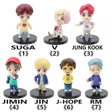 STAND FIGURE/ PANJANGAN FIGURAN/ FIGURINE/ FIGUR/ CAKE TOPPER/ BTS/ BT21 KPOP ARMY BANGTAN BOYS CUTE