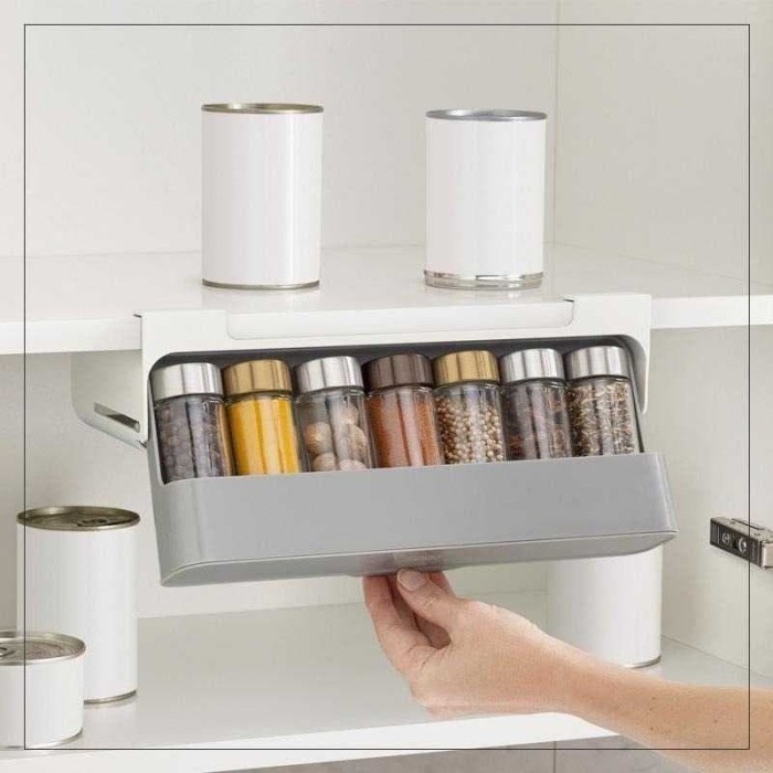 BAROKAH GAMIS Laci Penyimpanan Bumbu Dapur Storage Shelf Spice Organizer rak Gantung