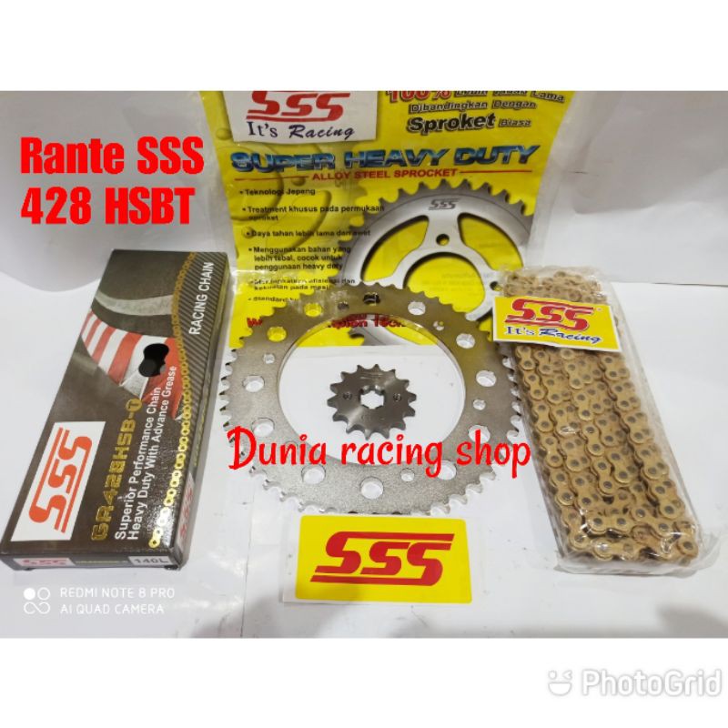 Gear set SSS Gir set SSS 428 KLX 150 WR 155 CRF 150 DTRACKER 150 Rante SSS HSBT gold