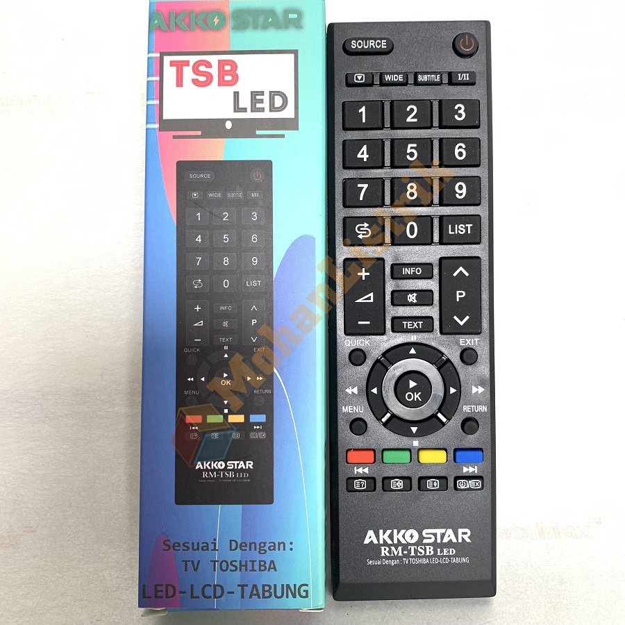 REMOT TV LCD LED TABUNG AKKO STAR TV TOSHIBA TANPA PROGRAM