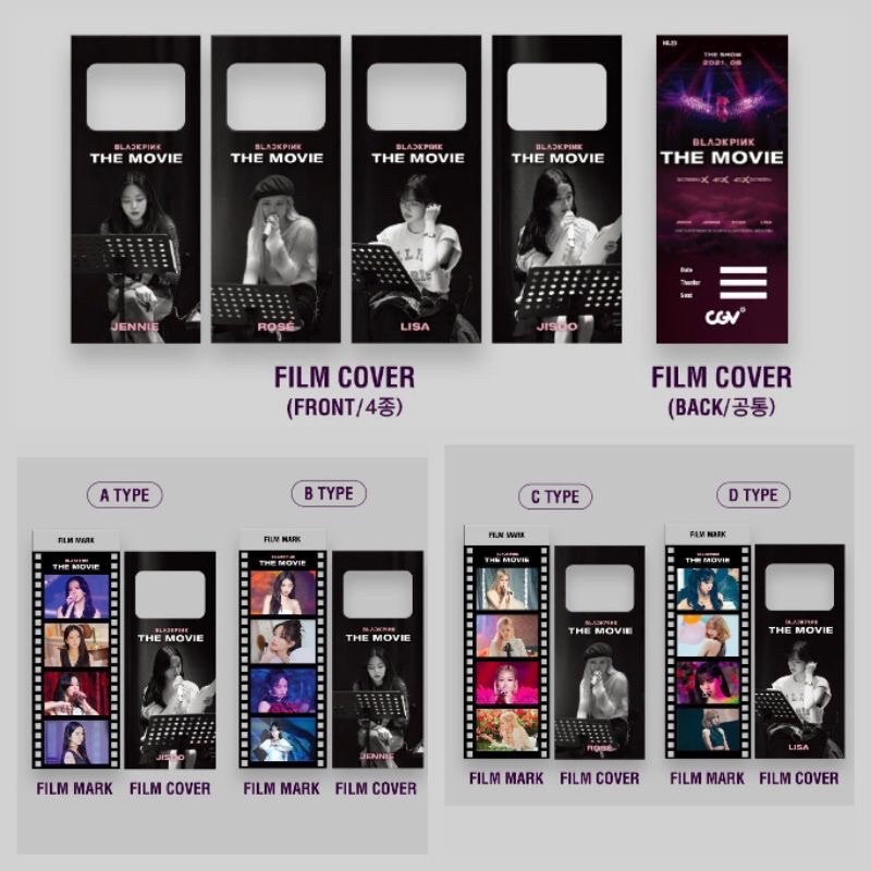 BLACKPINK THE MOVIE EXCLUSIVE CGV FILM MARK & COVER BENEFIT ROSÉ JISOO JENNIE LISA [LIMITED EDITION]