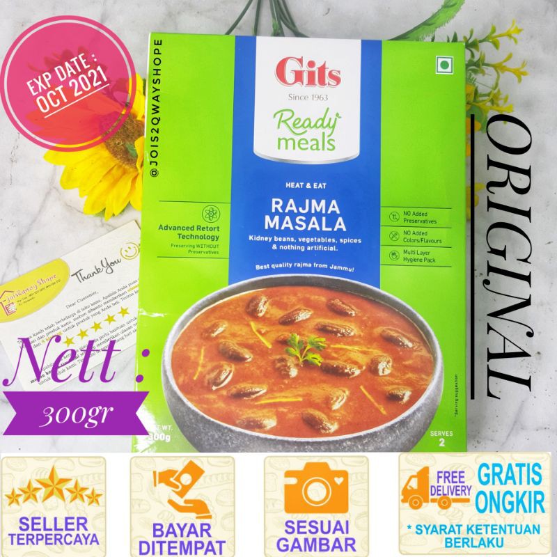 

Makanan India Gits READY MEALS 300gr / Ready To Cooking / Makanan Import