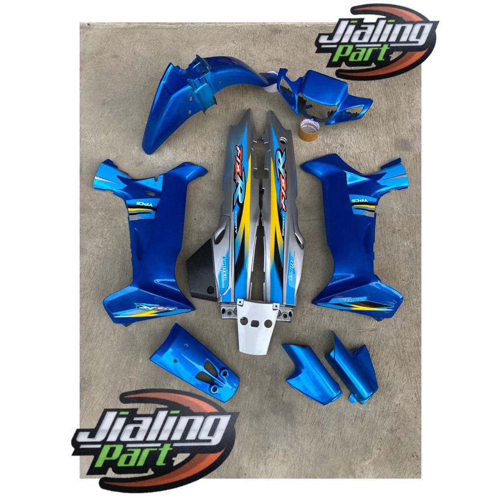 cover body Fiz R biru silver paket body Fiz R F1ZR set striping Fiz R biru victor