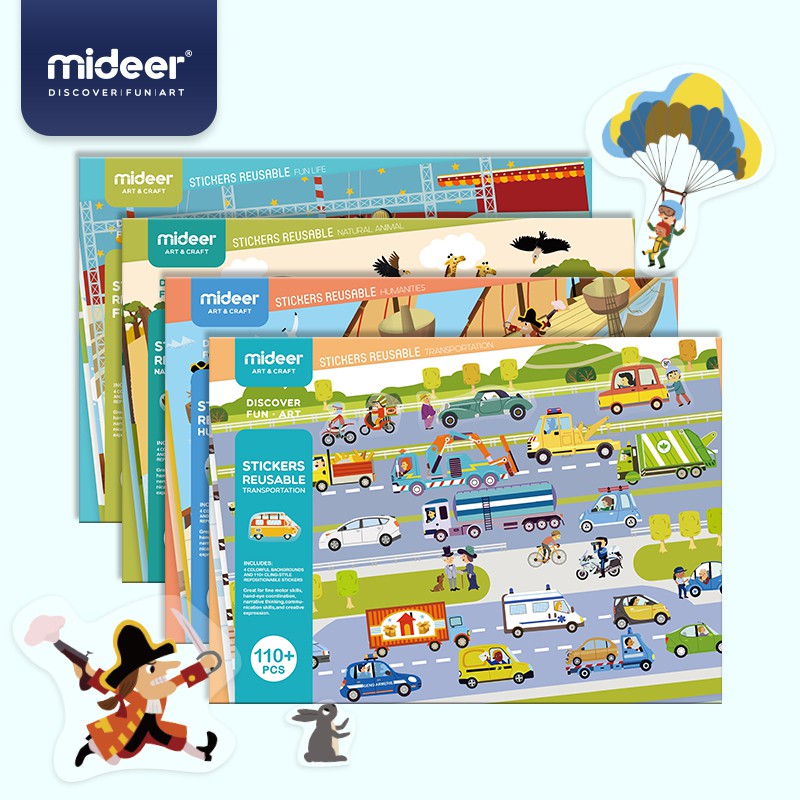 TweedyToys - Mideer Reusable Sticker / Buku Stiker Mainan Edukasi Anak