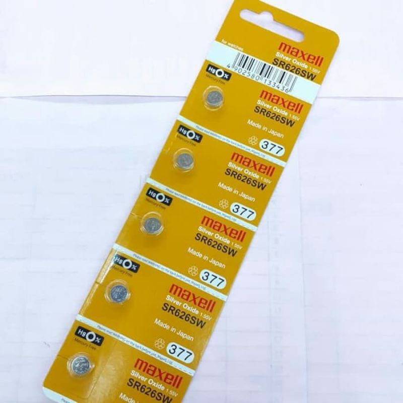 baterai  maxell SR626SW 377 original 626 sr626 sw batre asli