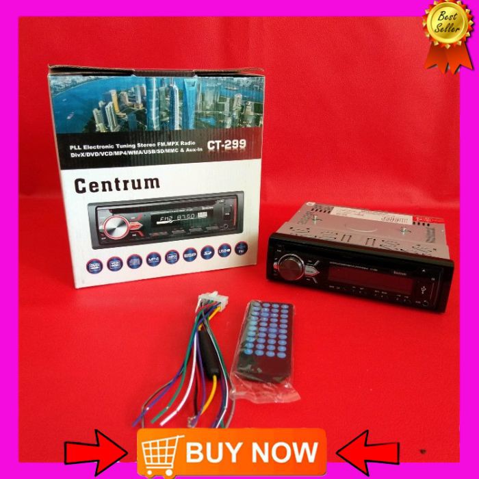 Headunit Tape Mobil Single DVD Centrum seri CT-299 Supot MP4 Audio Mobil