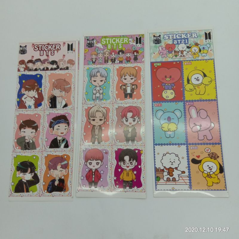 Stiker Bts Kotak Bahan Cromo Murah