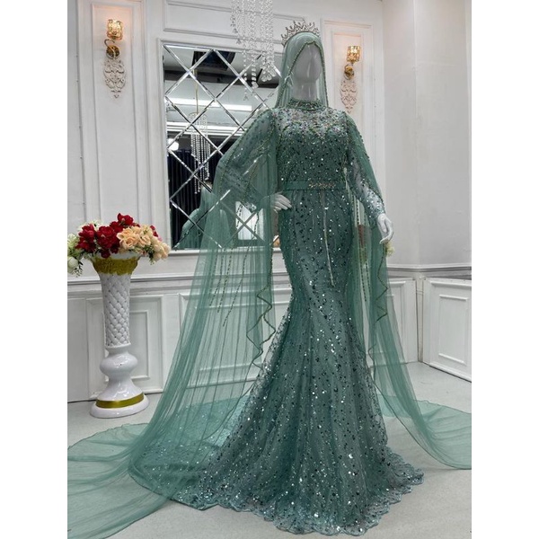 Gaun pengantin duyung squen premium/Wedding dress