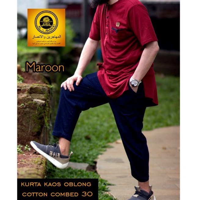 Kurta pria Gamis Pakistan kaos jumbo big size XXL XXXL XXXXL AL AMWA bahan adem lembut