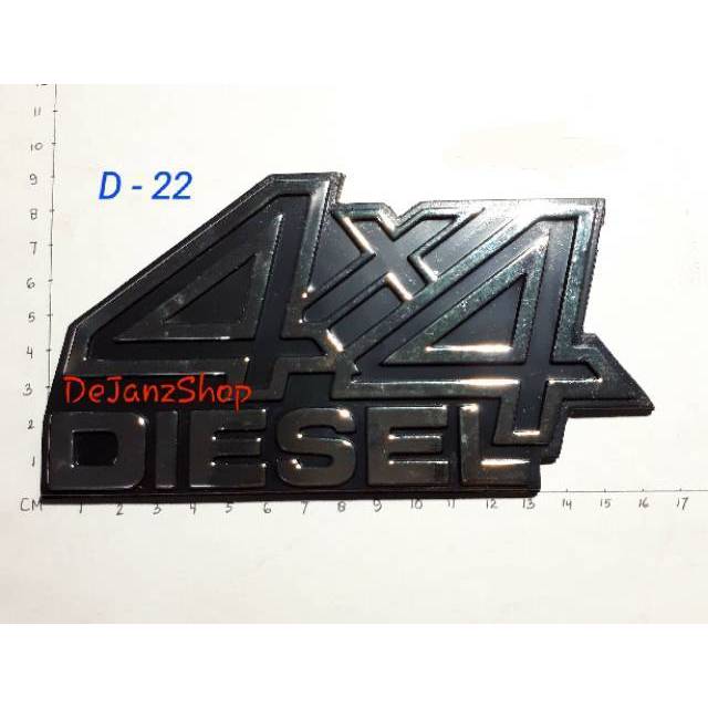 Emblem - Tulisan - Sticker - Tempelan - Logo 4x4 Diesel. Daihatsu. Universal.chrome