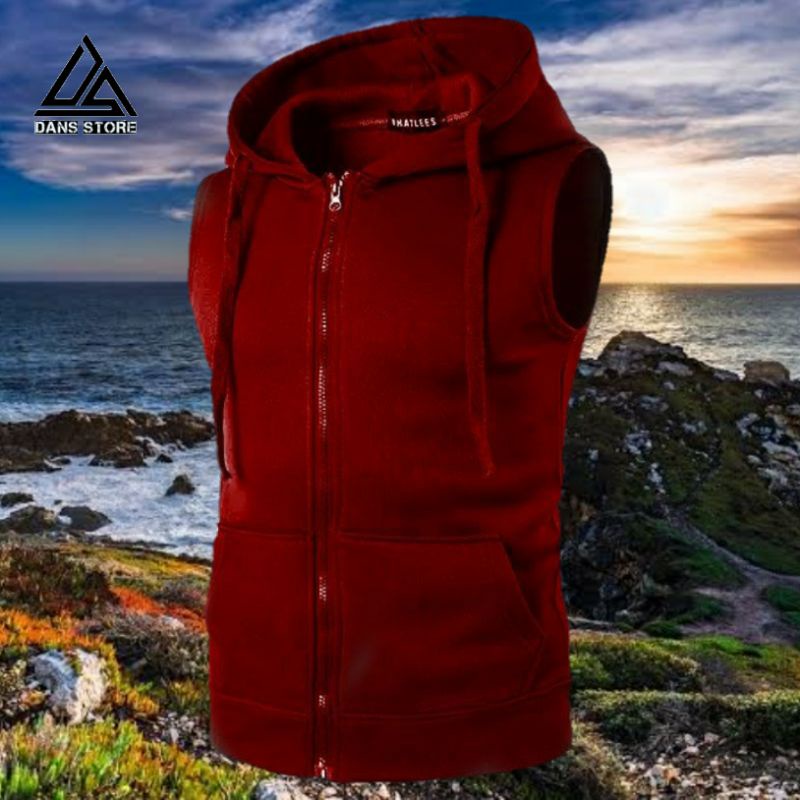 JAKET / JAKET PRIA/ ROMPI PRIA/ ROMPI POLYESTER PLEECE/ ROMPI VAST HOODIE ZIPPER