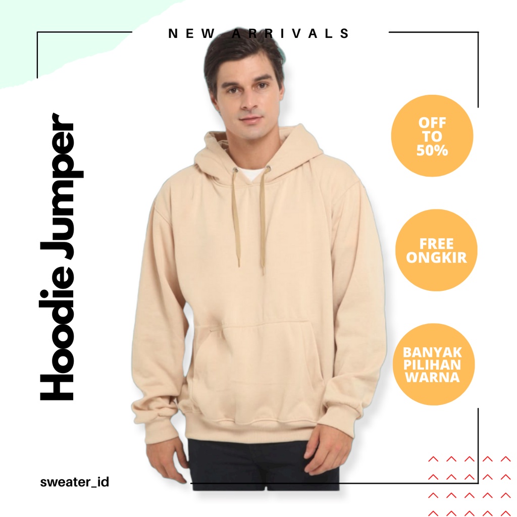 SWEATER_ID Hoodie Jumper Latte Polos Unisex Pria Wanita Fleece Tebal Premium