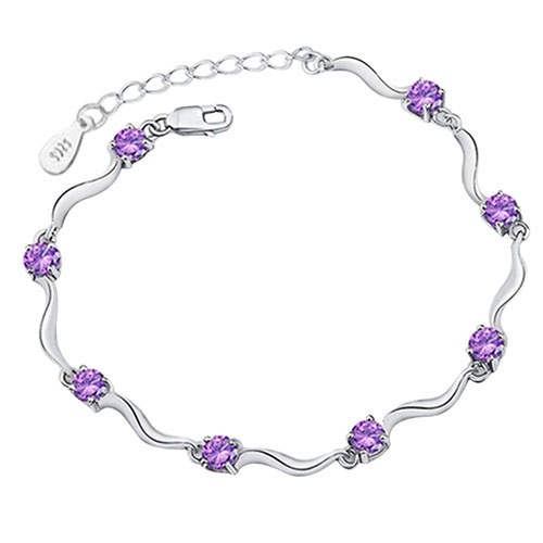 Hu Hu Hu Hu Hu Alat Bantu Pasang Kacamata♡ Gelang Rantai Bambu Bahan 925 Sterling Silver Aksen Kristal Untuk Wanita