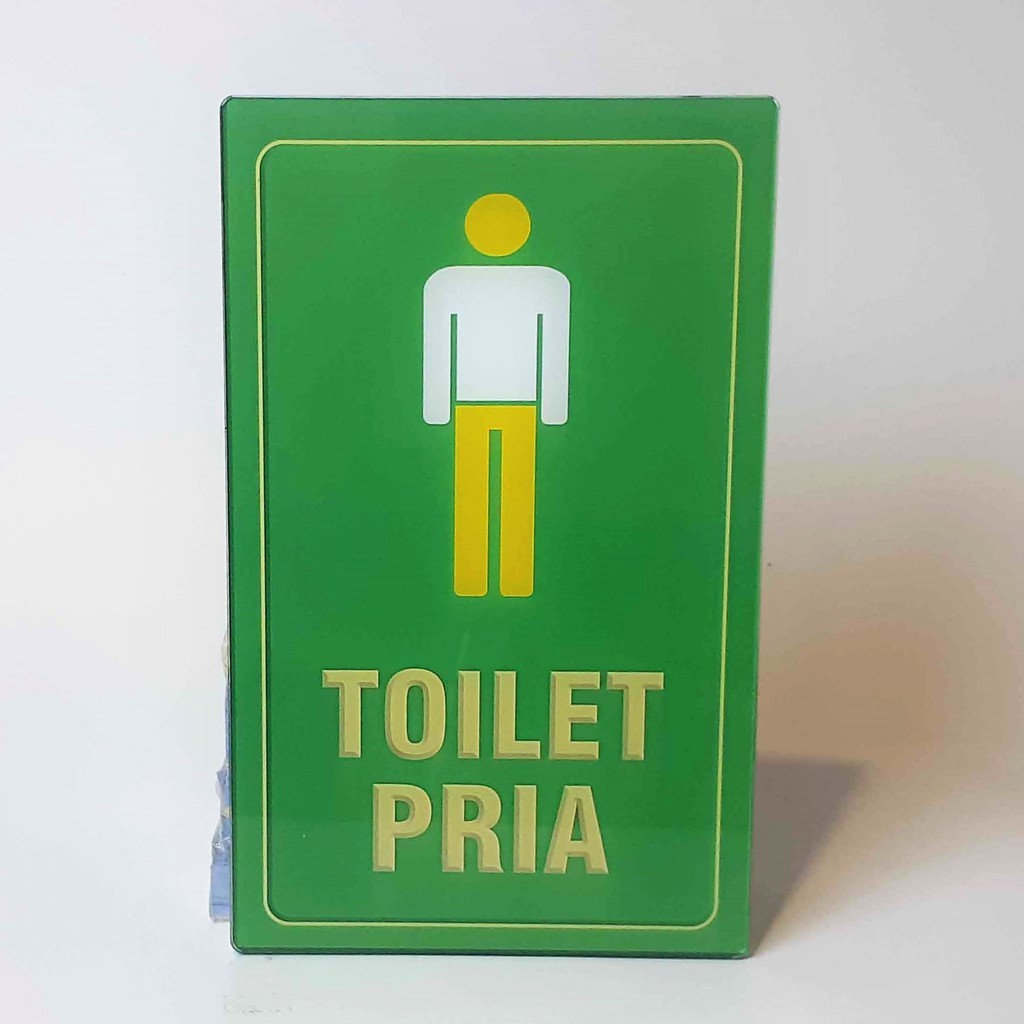 Papan Akrilik Toilet Khusus Pria 2, Papan Nama Akrilik