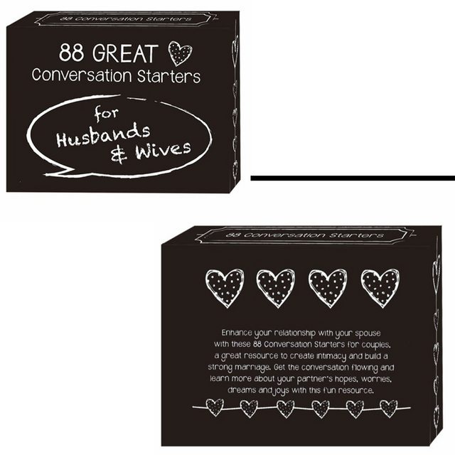 88 Great Conversation Starters Cards For Husbands Wives Card Game Board Games
