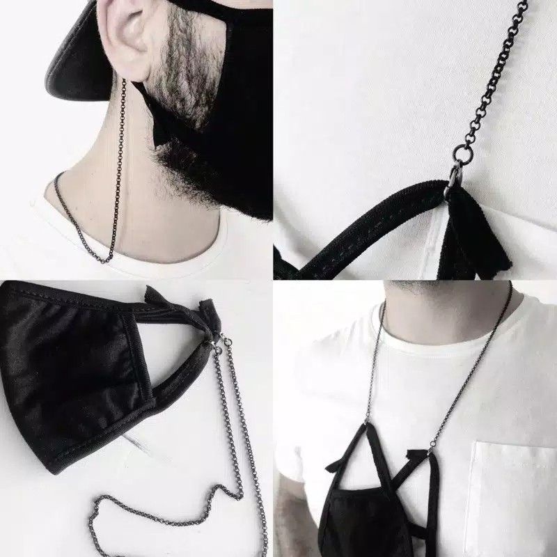 SUPER SALE COD Strap masker rantai KECIL / kalung masker pria / gantungan masker unisex