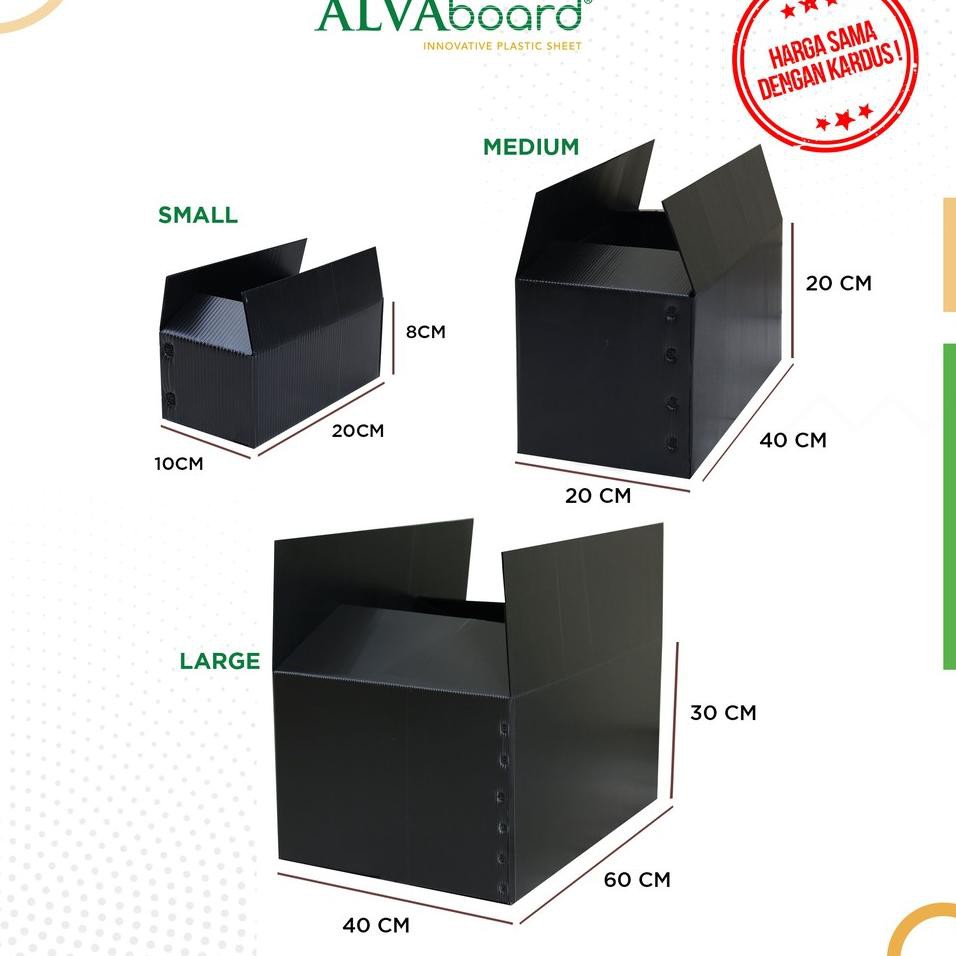 

BEST KARDUS PLASTIK ALVABOARD, KOTAK PENGIRIMAN, BOX PINDAHAN UKURAN 600 X 400 X 300 mm