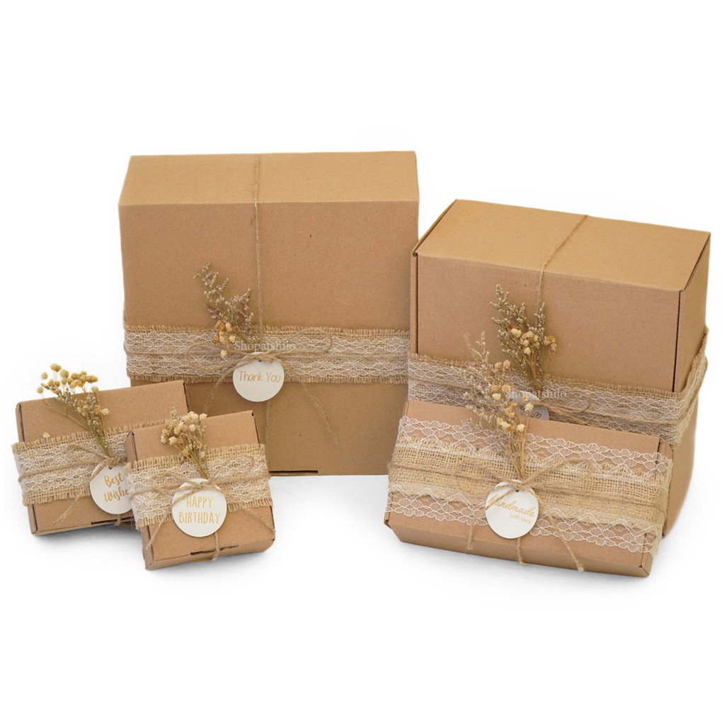 

DIY Gift Packaging Kotak/ Kado/ Hadiah Rustic Aesthetic/Gift Box