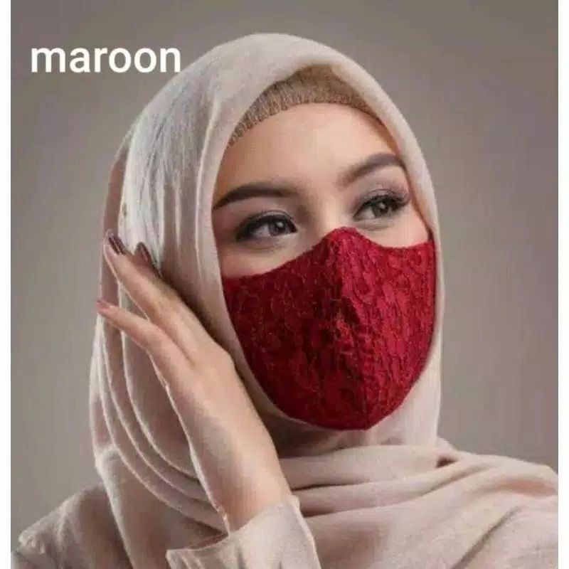 MASKER MODEL MASHA/MASKER HIJAB/MASKER BRUKAT/MASKER KONDANGAN/MASKER PESTA