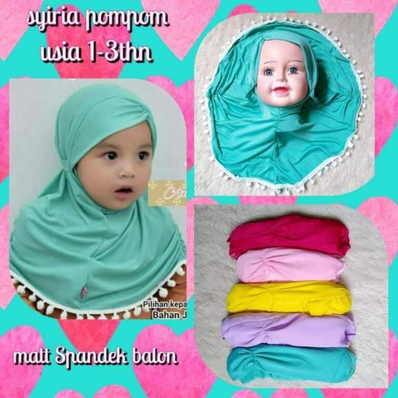 JILBAB BAYI SYRIA RENDA POMPOM
