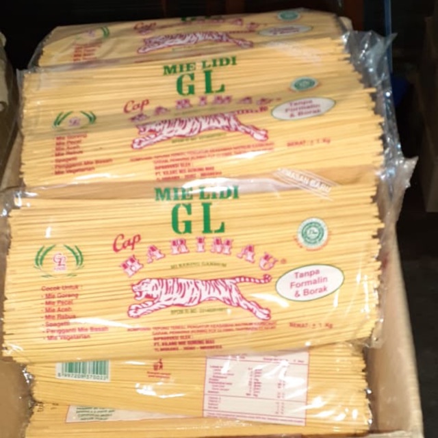 Mie Lidi GL cap Harimau berat 1kg / mie gomak