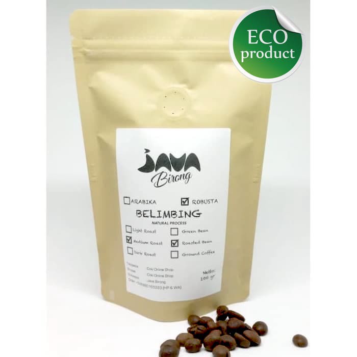 

Robusta Belimbing - Jawa Tengah Roasted Coffee Bean 100 Gram Biji Kopi Sangrai