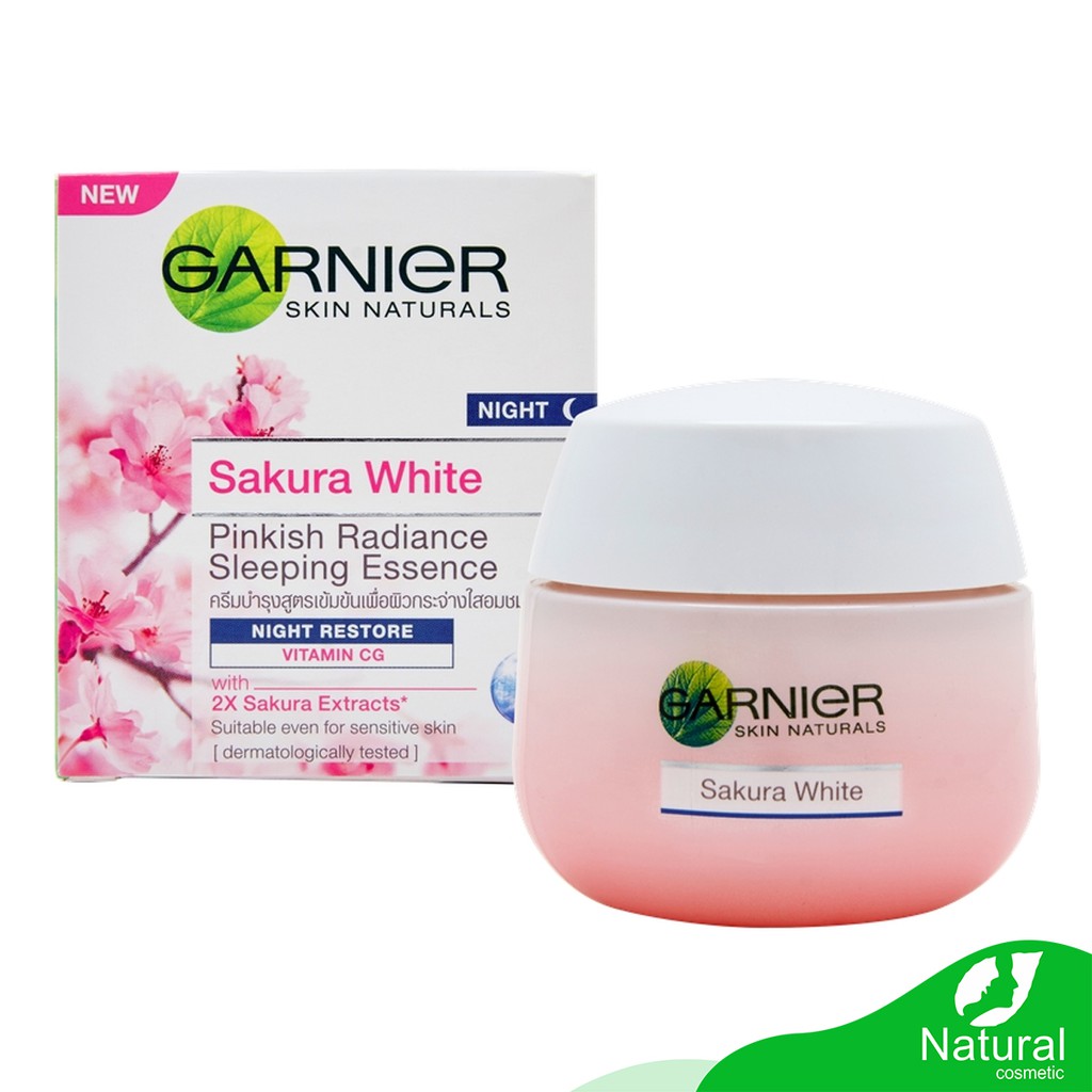 Garnier Sakura White Night Pinkish Radiance Sleeping Essence Shopee Indonesia