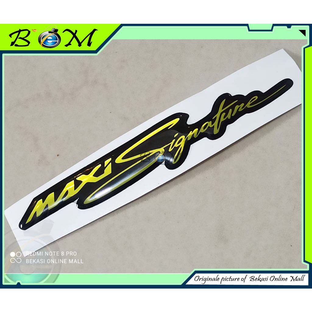 Sticker Stiker Timbul Maxi Signature Lexi Aerox Nmax chrome gold