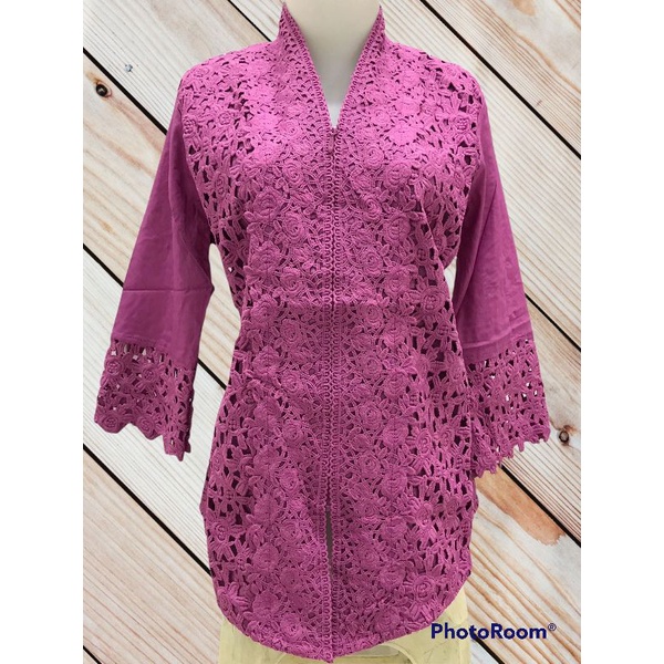 0837 Kebaya brukat kebaya alexuez  warna full brukat depan premium