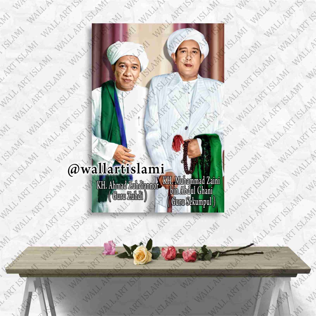 Wall Art - KH. Ahmad Zuhdiannoor ( Guru Zuhdi ) & KH. Muhammad Zaini bin Abdul Ghani ( Guru Sekumpul