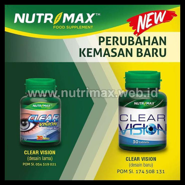 Nutrimax Clear Vision With Eyebright Herb Isi 30 Vitamin Untuk Mata