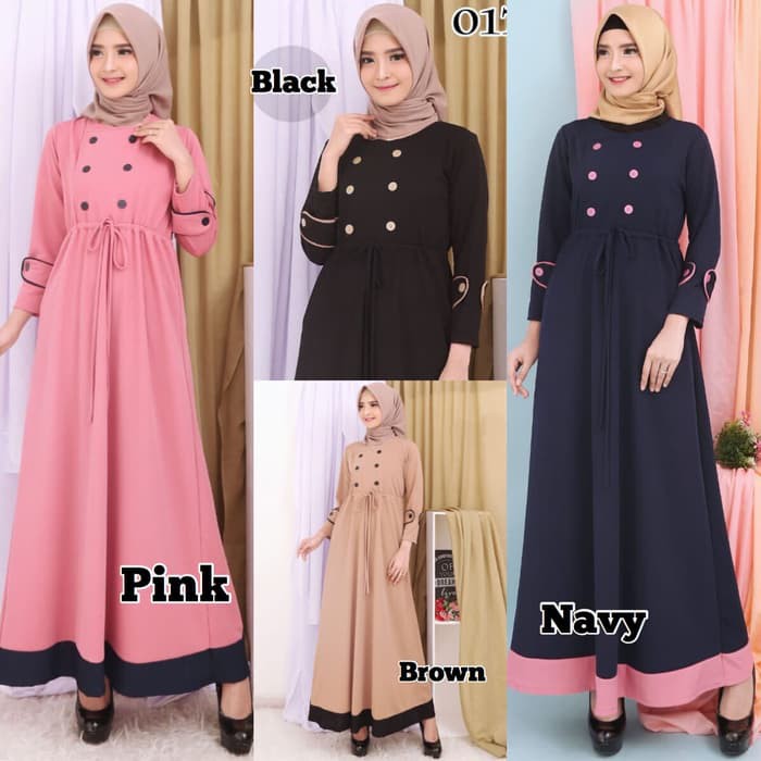 Baju Gamis Wanita Terbaru Gamis Polos Remaja Termurah Shopee Indonesia