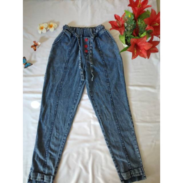 celana dewasa boyfriend jeans / baggypants jeans standar dan jumbo