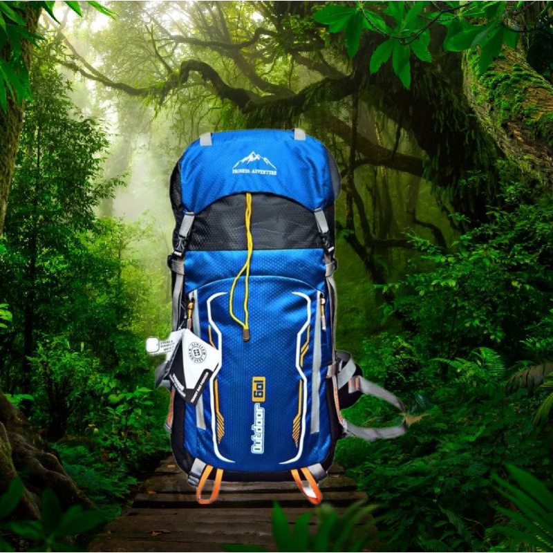 TAS CARRIER//GUNUNG//KERIL 60LTR MURAH MERIAH BONUS RAINCOVER