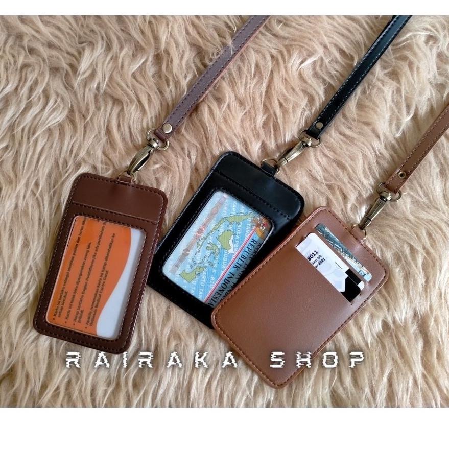 

ffh-82 Id Card Kulit Name Tag Kulit Card Holder ^